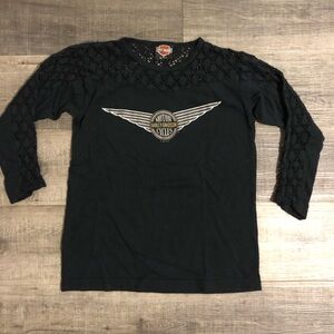 Women’s Vintage Harley Davidson 3/4 Sleeve Shirt